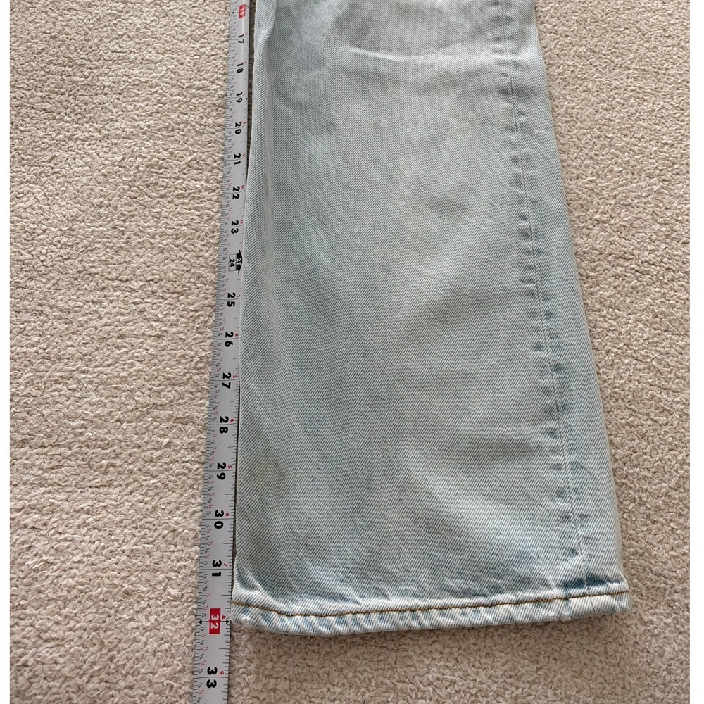 Aritzia Denim Forum The 90s Iggy Low Rise Baggy Jeans size 24 in Light Blue - Picture 4 of 5